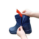 Жіночі сині чоботи піна хутро ПВХ ЕВА розмір 37 38 41, фото 2