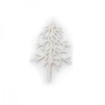 Іграшка ялинкова пластик Ялинка блиск біла 614756 G-Rich