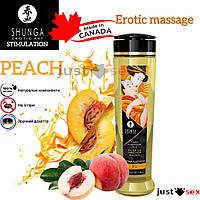 Масажна олія Shunga Stimulation Peach (240 мл) натуральна зволожувальна
