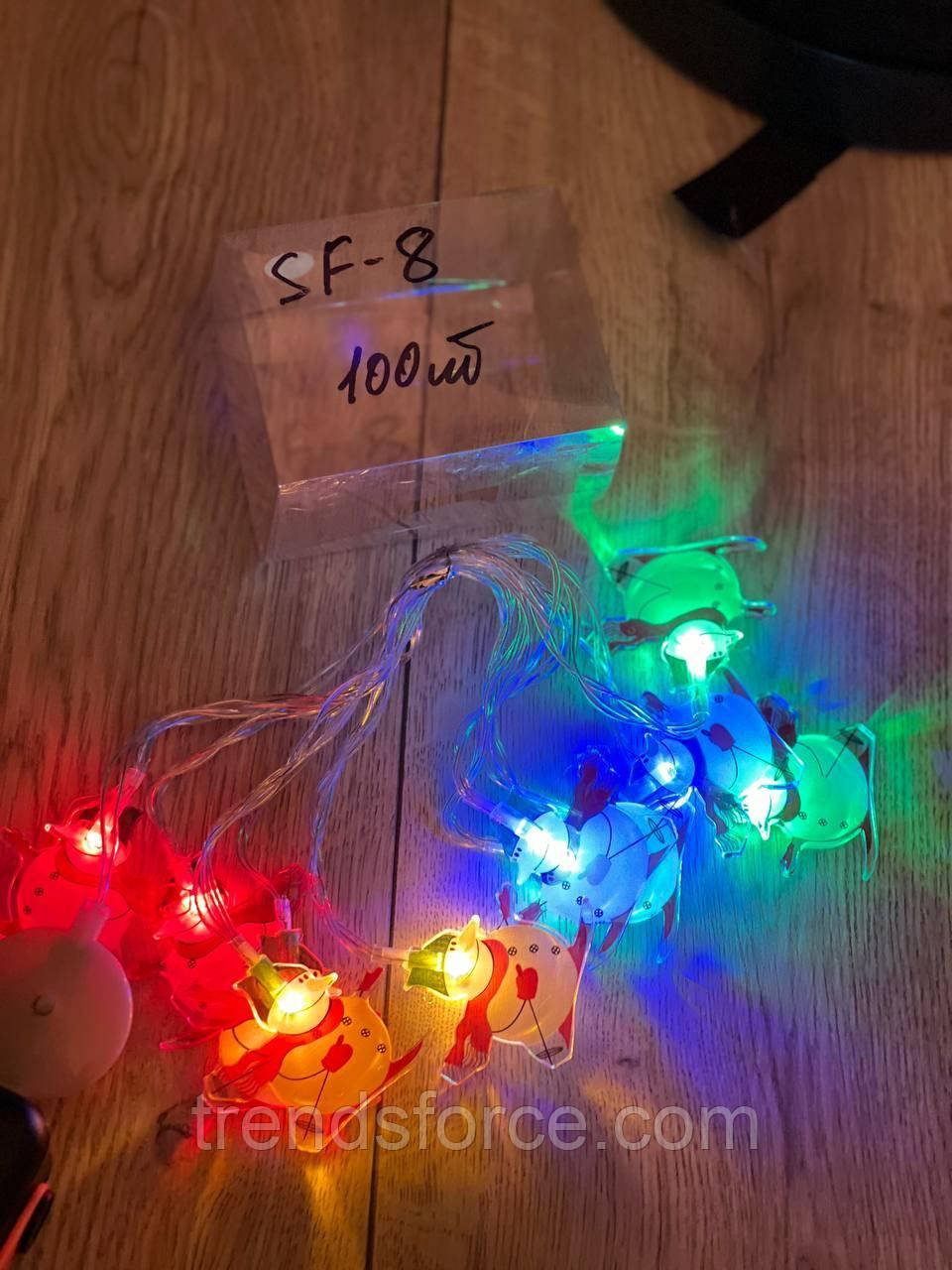 Гірлянда музична Сніговик Usb 10LED — 2,5 м теплий і мікс 1020 209309