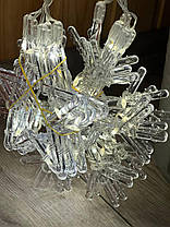 Гірлянда штора 10 фігур тепла Usb Зірки Сніжинки And SF-41 209317, фото 5