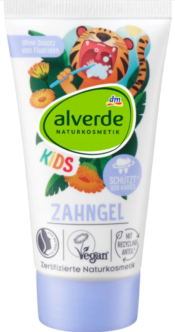 Натуральна дитяча зубна паста-гель Alverde Zahngel Kinder, 50мл, фото 1