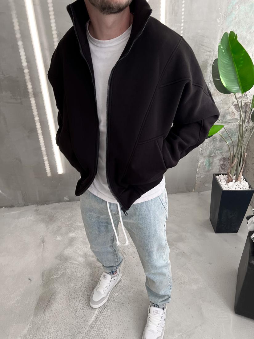 Бомбер чоловічий теплий без капюшона ГВ 5899 | Бомбер чоловічий ЛЮКС якості, фото 1