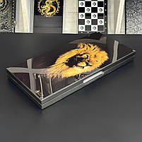 Нарди скляні з УФ-друком ЛЕВА подарункові 60х30см, фото 2