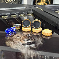 Нарди скляні з УФ-друком ЛЕВА подарункові 60х30см, фото 7