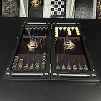 Нарди скляні з УФ-друком ЛЕВА подарункові 60х30см, фото 4