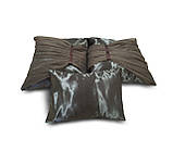 Комплект декоративних подушок Firanka Hand Made з бантом 40х40см 2шт 40х26см 1шт Шоколадні (п_0469), фото 2