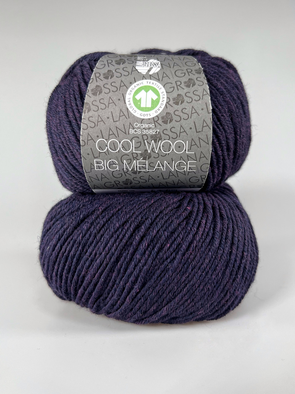 Пряжа Lana Grossa Cool Wool Big Melange 202 баклажан, фото 1
