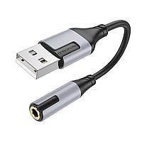Перехідник BOROFONE BV19 Creator external sound card USB to 3.5mm Black