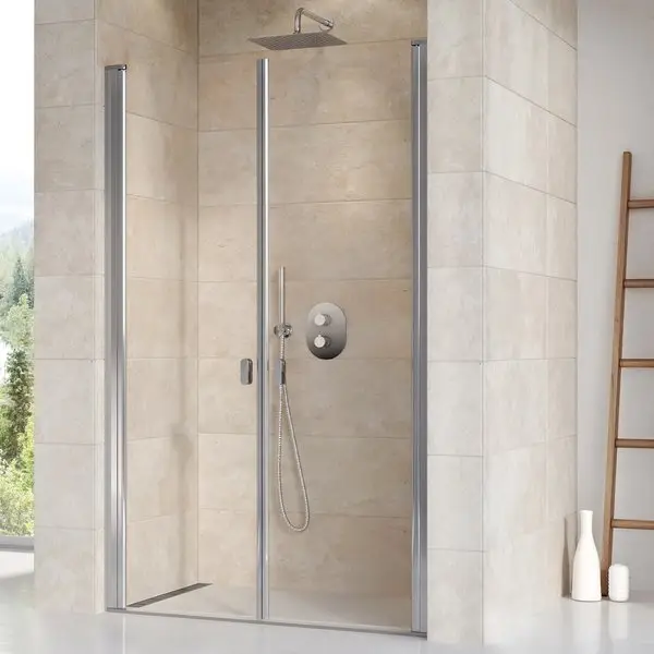 Душові двері Ravak Chrome CSDL2 195х120 см розпашні сатин прозоре скло