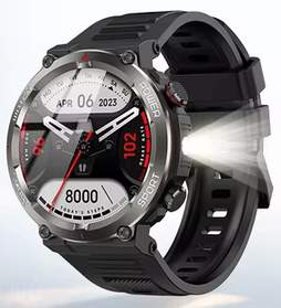 Смарт-годинник Blackview W50 PRO Black 1.45" Display 960mAh Battery LED Flashlight IP68