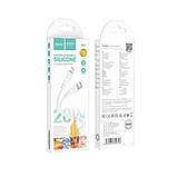 Кабель HOCO X97 Crystal color silicone charging data cable iP white, фото 3