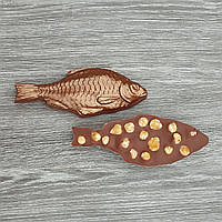 Риба Вобла з молочного шоколаду 33,6 % з цілими горіхами фундука 80 грамів крафтове виробництво