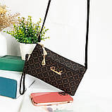 Сумка жіноча крос-боді через плече Italian Bags Orical Romb 24x7x14 Коричневий (id_1104), фото 2