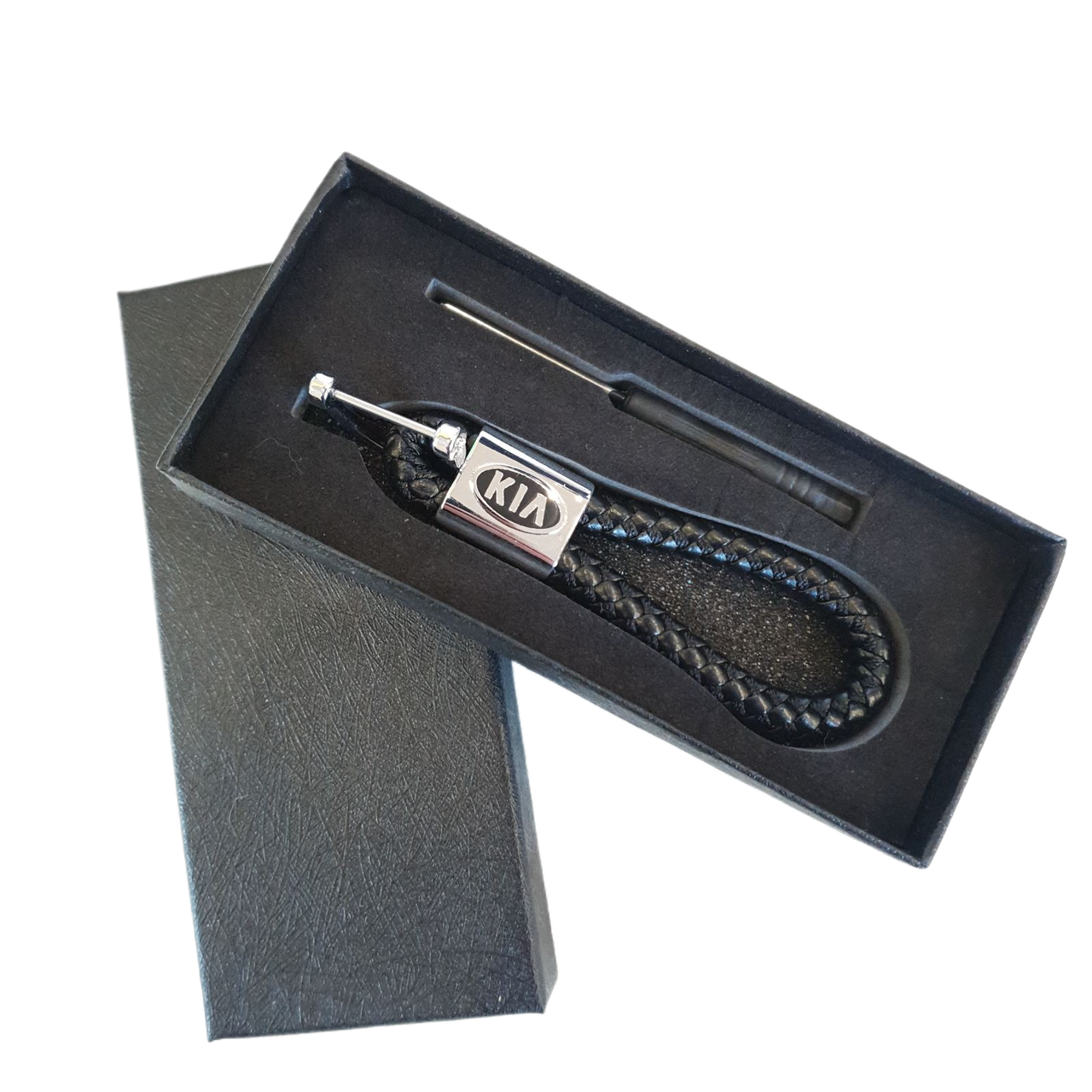 Брелоки для авто з логотипом KIA у подарунковій коробці, брелок на ключі на подарунок 29196 Кіа, фото 1