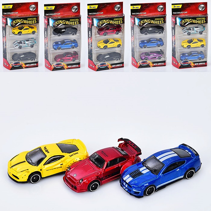 Набір машинок металевих (YZ666-18), фото 1