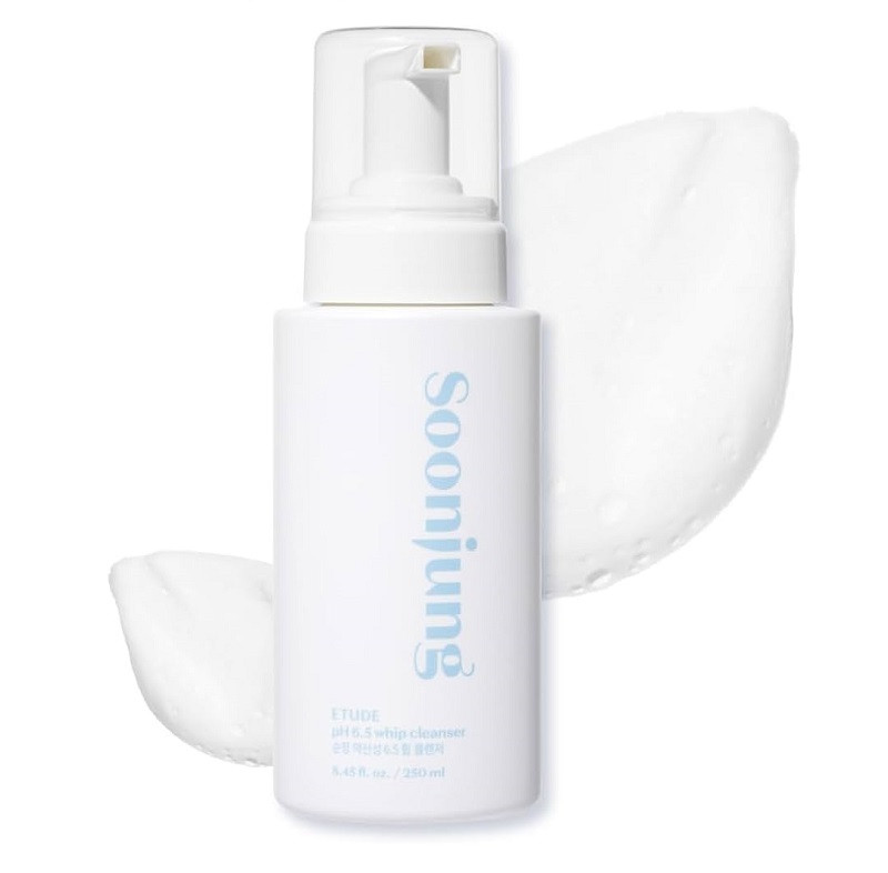М'яка пінка-мус для вмивання Etude House Soon Jung 6.5 Whip Cleanser збільшений об'єм 250 мл