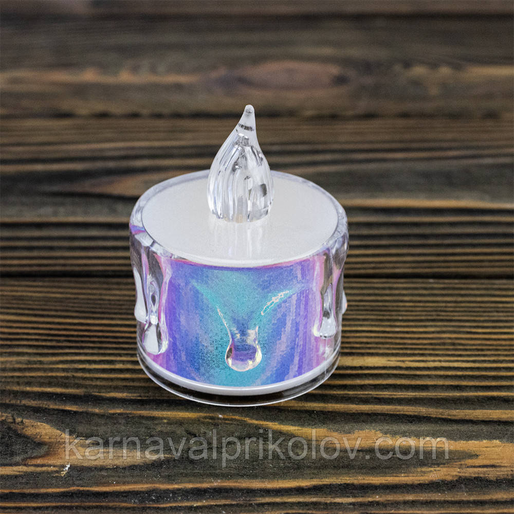 Свічка LED світня Кришталь 5х4см (свічення жовте)