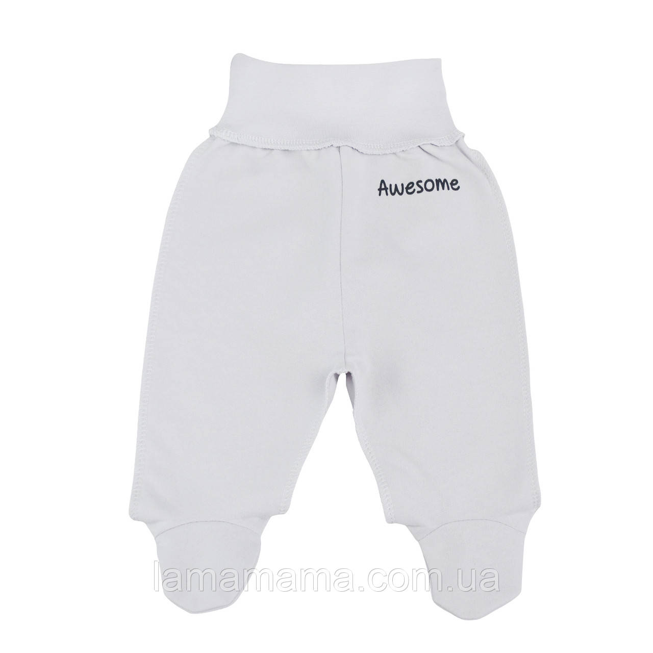 Теплі повзунки (футер з начосом) для новонароджених Happy Baby Сірий Minikin
