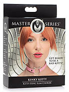 Чокер Master Series Kinky Kitty Ring Slim Choker - Pink, фото 4