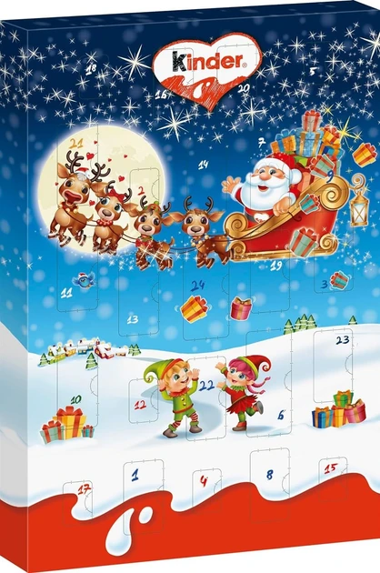 Адвент Календар Kinder Mini Mix Advent Calendar 150g