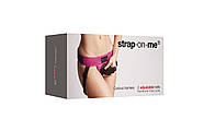 Труси для страпону Strap-On-Me Leatherette Harness Curious Fuchsia (м'ята упаковка!!!, фото 9