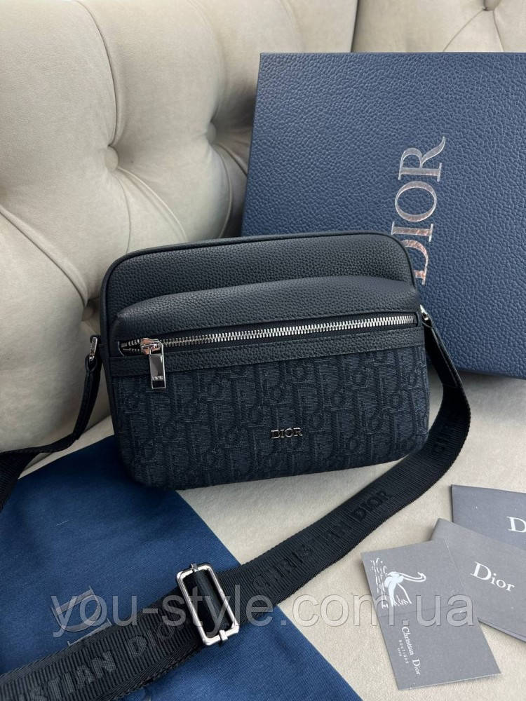 Месенджер чорний Dior Zipped Rider 2.0 c852