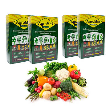 Agro Max добриво (добриво Агромакс) 4 уп/12 саше| біодобриво підживлення стимулятор росту врожаю   (ST)