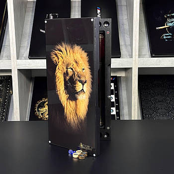 Нарди скляні зі зображенням лева 50х23см подарункові