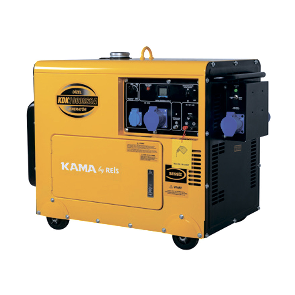 Генератор дизельний KDK10000SCA, 9.4KVA, однофазний 230V, об'єм 30л