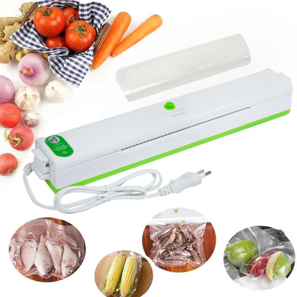 Вакуумний пакувальник для дому та пакети для вакууматора "FreshpackPro G-88" 100W Біло-салатовий, вакууматор (ST)