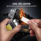 Електроімпульсна USB-запальничка з ліхтариком Double Arc Lighter ЮСБ запальничка з двома блискавками (ST), фото 7