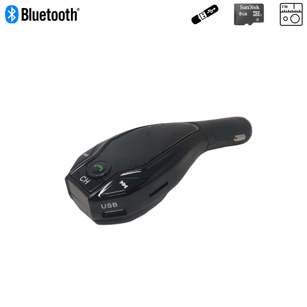 ФМ модулятор в машину FM MOD X7 BT модулятор Bluetooth Чорний автомобільний трансміттер (ST)