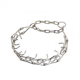 Нашийник суворий нікель №5 з карабіном 65см