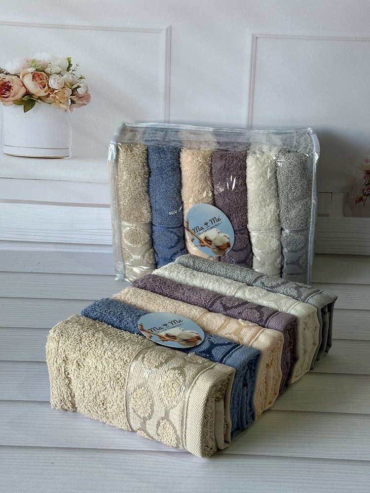 Mame oval 30х50см., 6 шт/уп. махрові рушники. Бавовна. Туреччина