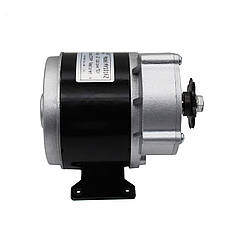 Електричний колекторний двигун з редуктором MY1016Z, 24V 350W із зіркою на 9 зубів під велосипедний ланцюг, фото 4