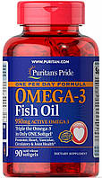 Омега 3 для прийомй 1 раз на день 1360 мг One Per Day Omega-3 Fish Oil Puritan's Pride 90 капсул