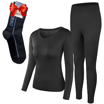 Жіноча термобілизна BioActive (XS-3XL) + Подарунок Шкарпетки Termo Socks / Термокомплект / Жіноча тепла термобілизна