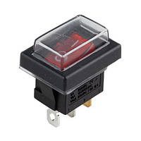 Перемикач on-off з підсвіткою 12 V квадратний Red 19*29*18 мм 6 A 250 V 10 A 125/250V 6A 250 V