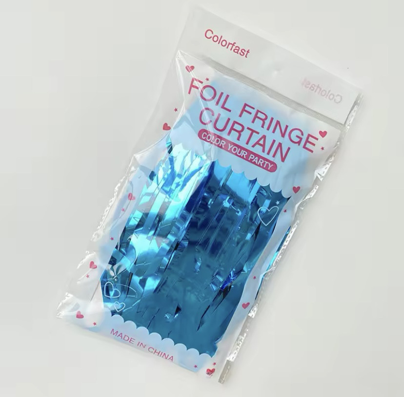 Штора дощик 1*2 метра для фотозон світло-синій, фото 1