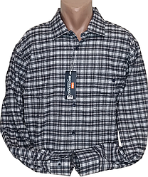 Тепла кашемірова чоловіча сорочка батал велетень Brossard vd-8316 картата чоловіча сорочка на зиму кашемір 49