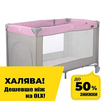 Дитячий ігровий манеж El Camino ME 1096 ACTIVE Pink Gray Рожево-сірий