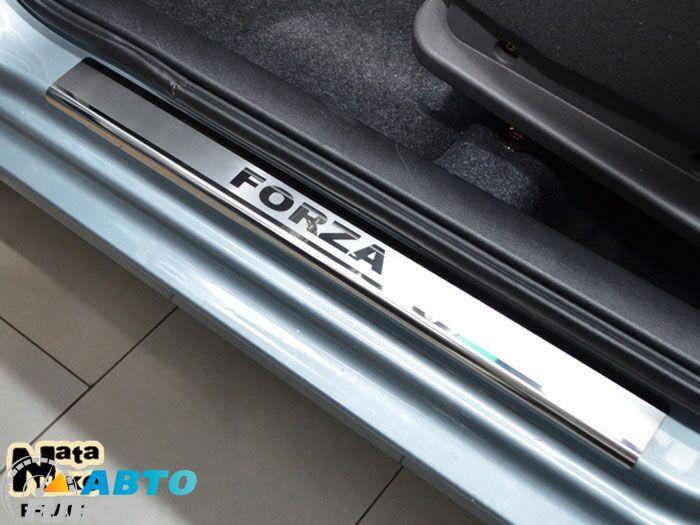 Накладки на пороги Zaz Forza 2011- (Premium), фото 1
