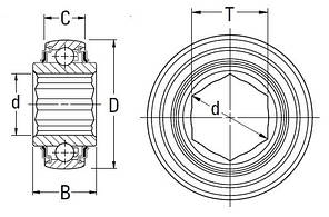 Підшипник TIMKEN 205KRRB2, JD9260, 195293C91, 548928R91, 049045, P880-30-7, 50775, 5515255, HPS014G, фото 2