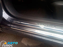 Накладки на пороги Nissan Sentra 2015- (Premium)