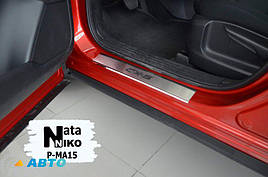 Накладки на пороги Mazda CX-5 2017- (Premium)