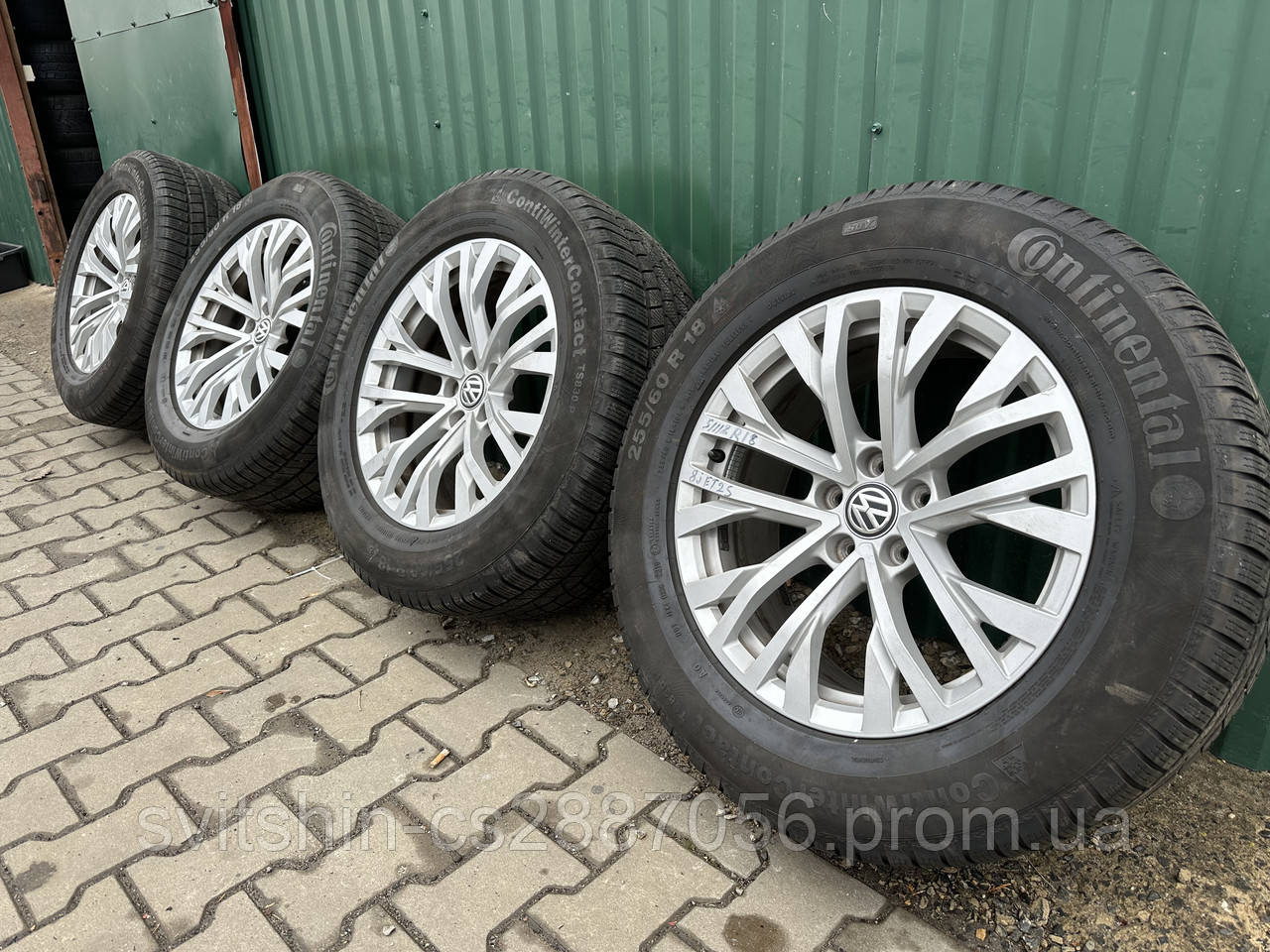 Комплект в зборі VW Touareg Audi Alltrack 5/112 R18 8J ET25 + зима 255/60R18 Continental TS830 2018рік