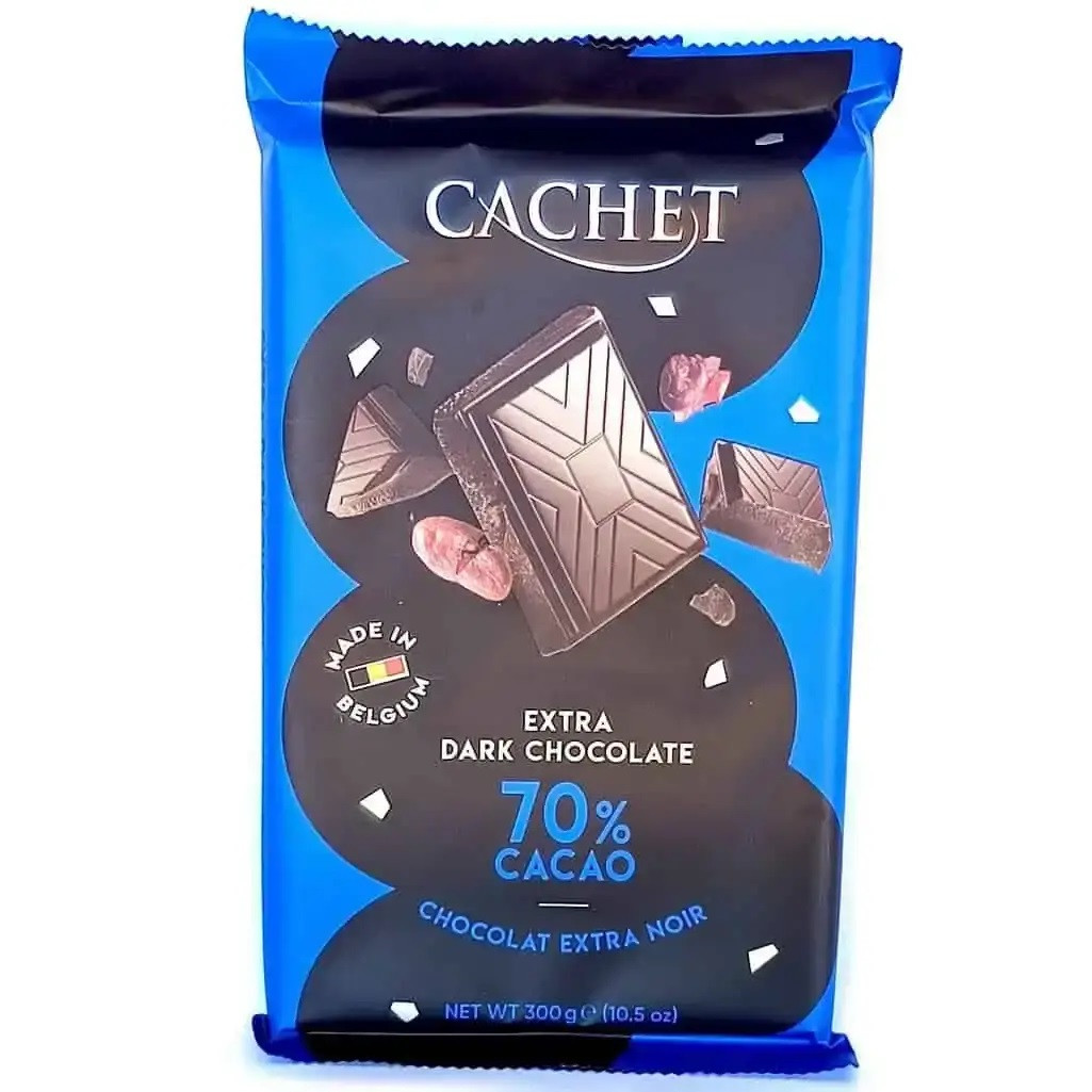 Шоколад чорний Cachet (Кашет) 70 % какао 300 г Бельгія (орт 3 шт)