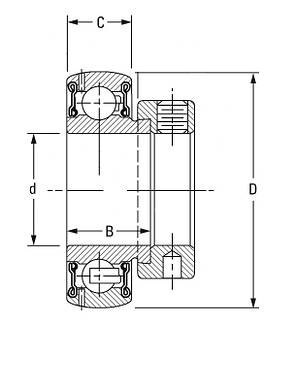 Підшипник TIMKEN GRA104RRB, NPS104RRC, AE29267, 473097R92, 387284A1, 565673R92, AEL207-104D1W3, JEL20, фото 2