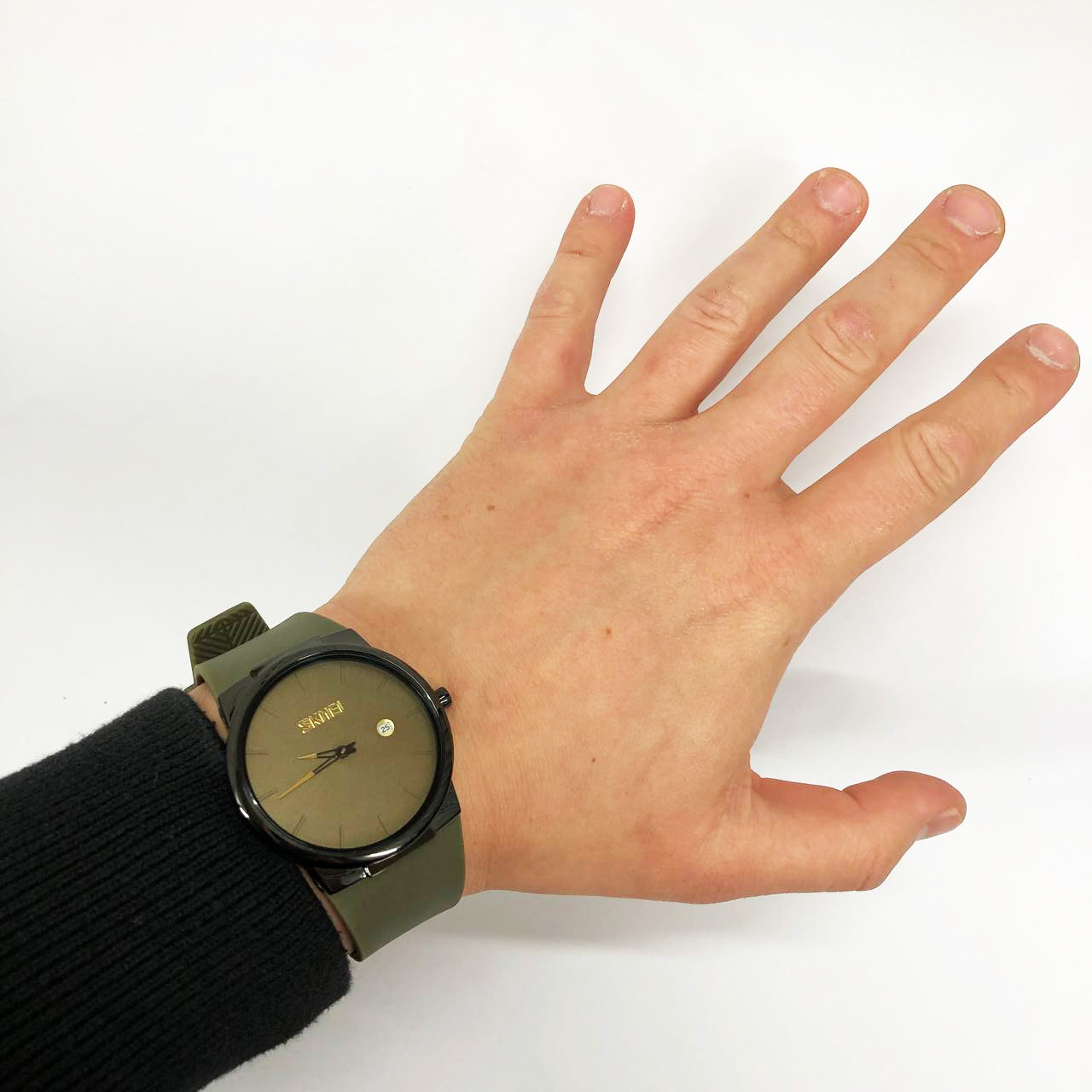 Чоловічі годинники стильні наручні чоловічі стрілочні SKMEI 1509AG Красиві класичні годинники HM-44, фото 1